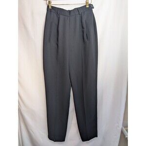 Rena Rowan Pants 6 Sage Black Vtg 90's High Rise Wide Leg Pleated